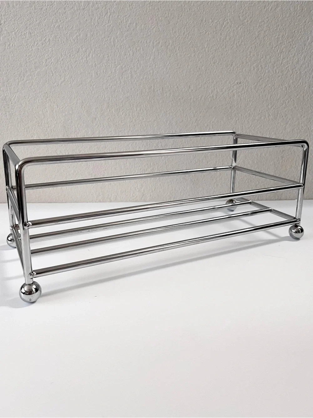 Chrome Metal storage bin